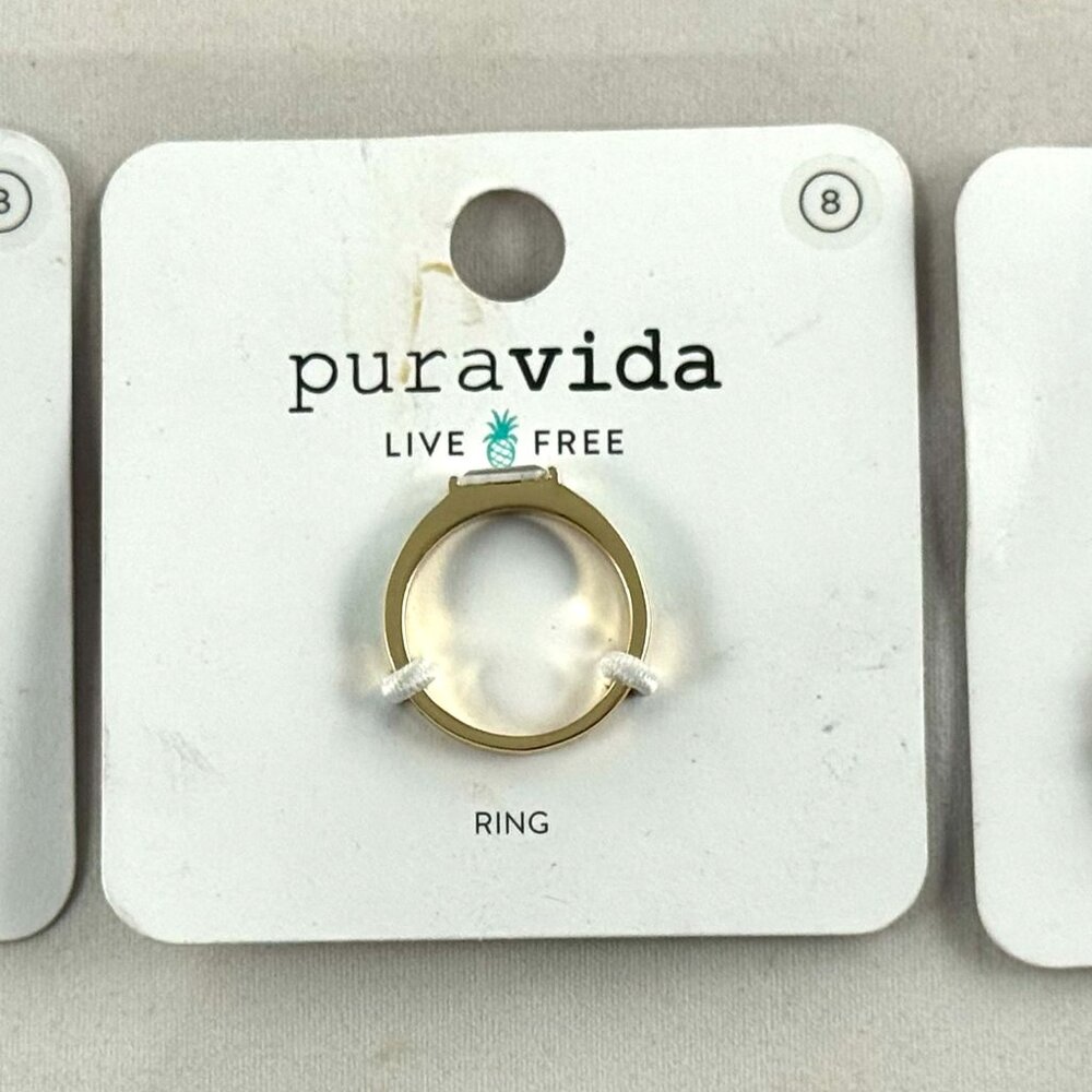 Stackable rings by Puravida. NWOT. On cards. All size 8 - Picture 2 of 6